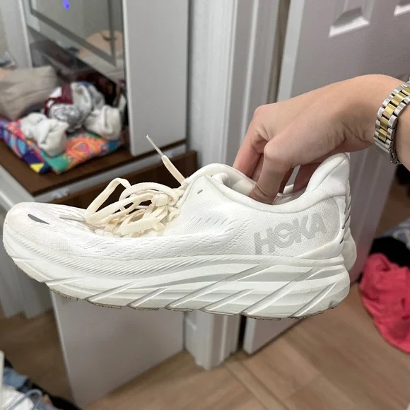 Hoka All-White Athletic Sneakers - Picture 4 of 4